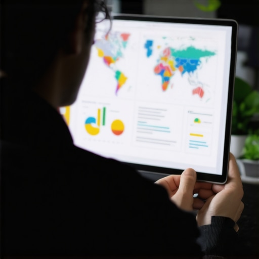 Business owner reviewing local SEO analytics and maps