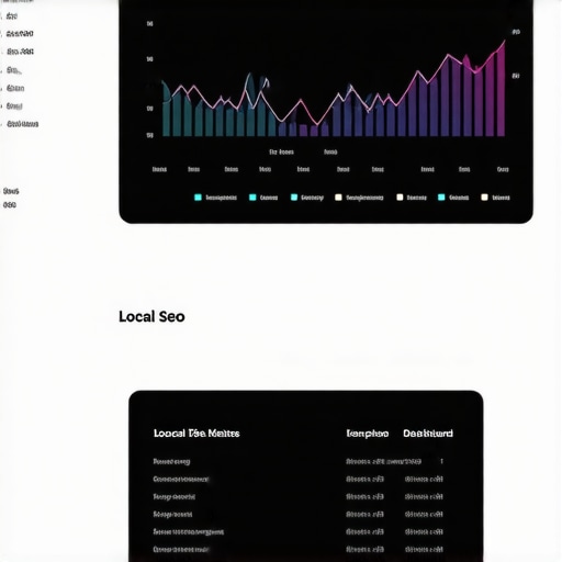 Dashboard displaying local SEO analytics and map rankings.