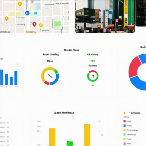 Dashboard showing maps rank, KPIs, and Google Business insights for local SEO