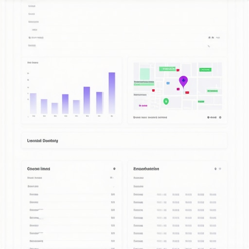 Screenshot of local SEO dashboard with maps and KPIs