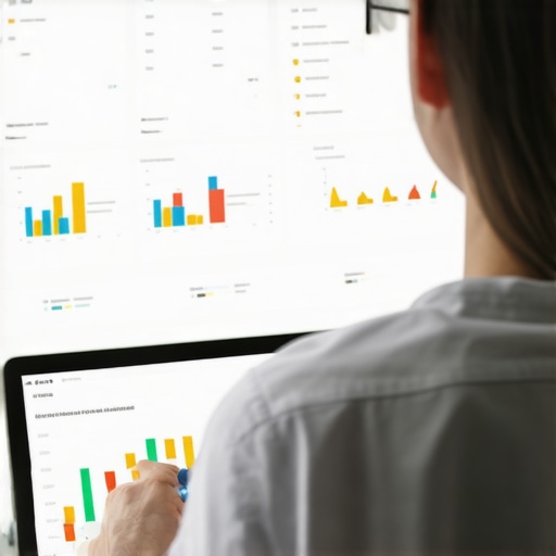 Person analyzing SEO and rank tracking tools on their computer