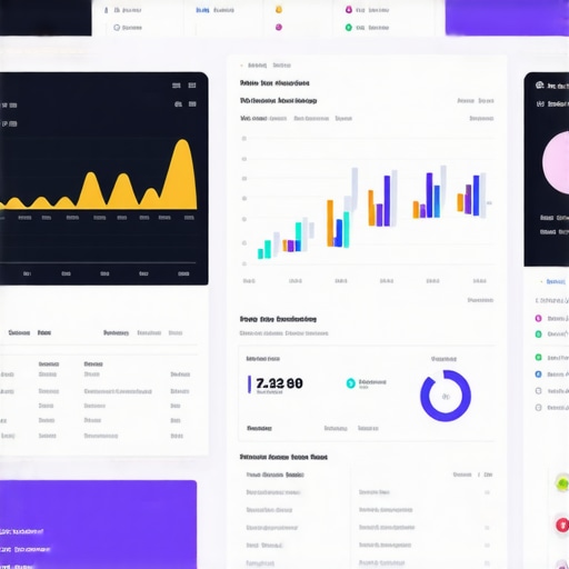 Screenshots of a digital dashboard with maps rank tracking, charts, and KPI metrics for local SEO analysis.