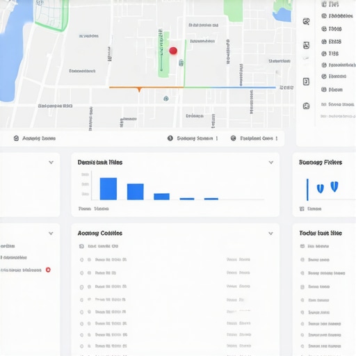 Effective Map-Based SEO Dashboard A comprehensive dashboard showing local SEO KPIs, maps, and trend graphs for ongoing rank tracking