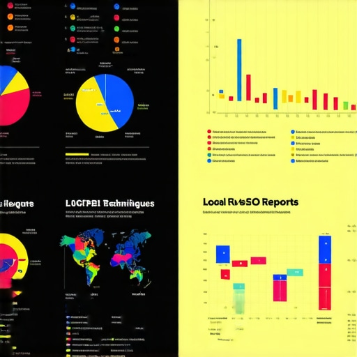 A vibrant infographic showcasing various KPI visualization strategies for local SEO success.