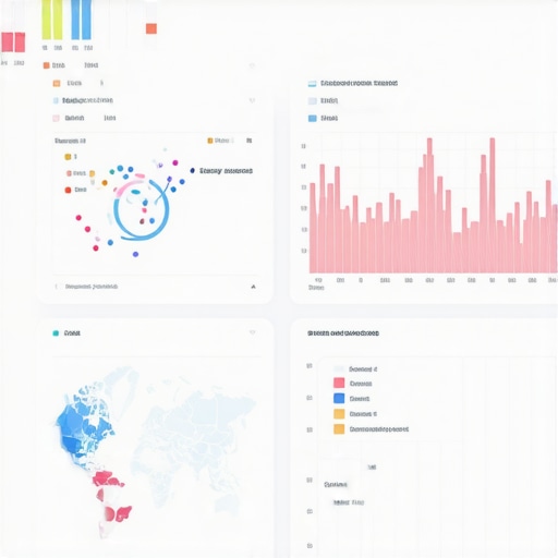 Diagram showing map rank metrics and KPI visualizations in a dashboard format