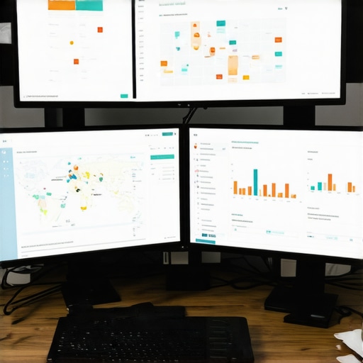 Optimized SEO Workspace with Analytics Tools Modern digital workspace with SEO dashboards and analytics