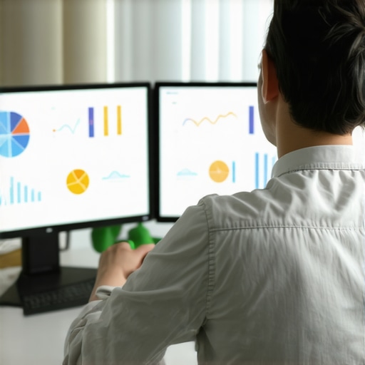 Person examining detailed SEO metrics on screen