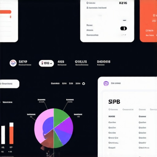 Screenshot of a live SEO KPI dashboard with maps and graphs