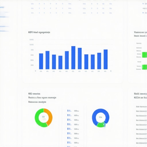 Screenshot of a well-designed SEO KPI dashboard highlighting local rank changes, leads, and map visibility.
